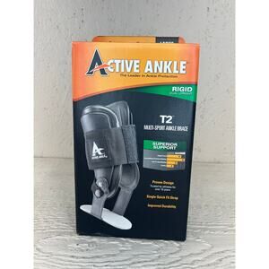 Active Ankle T2 Rigid Multi-Sport Ankle Brace Large Black NEW WITH TAGS !!!!